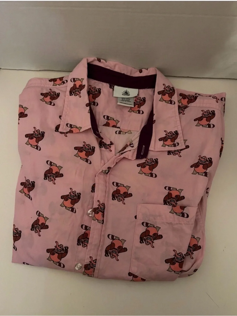 Disney Pink Inside Out Button-Down Shirt (M)